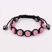 Shamballa karkötő rózsaszín