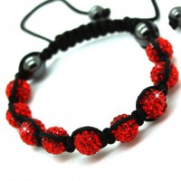 Shamballa karkötő piros